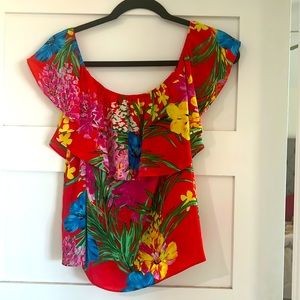 SHOW ME YOUR MUMU CHIQUITA TOP IN TROPICAL TANGO Size Medium